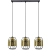 Lampa wisząca metalowa czarno-złota 3-punktowa 9317/3 z serii CENTO - Lampy Elem